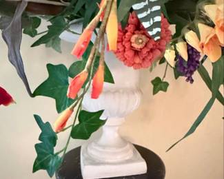 Artificial Floral Arrangement in Urn on Pedestal third image