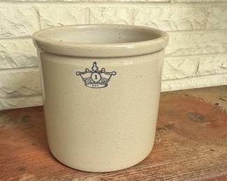 Vintage Robinson Ransbottom Gallon Blue Crown Stoneware Crock