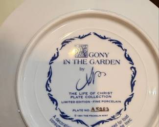 Franklin Mint Agony in the Garden Collector Plate second image