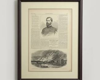 Harpers Weekly July , Page Framed Print Gen. John Fulton Reynolds Bridge Destruction