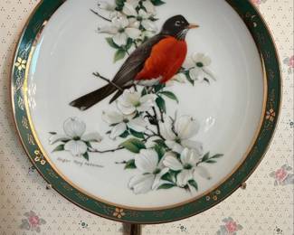 Danbury Mint Roger Tory Peterson Robin Plate