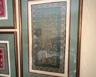 Collection of Three Framed Vintage Chinese Silk Embroideries second image