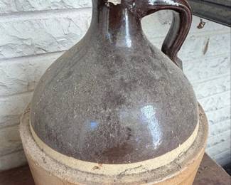 TwoTone Stoneware Whiskey Jug second image