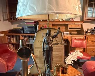 Vintage Nightwatch Legal Theme Table Lamp