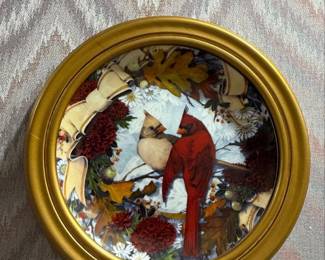 Vintage Decorative Plate Fire in the Snow by Derk Hansen