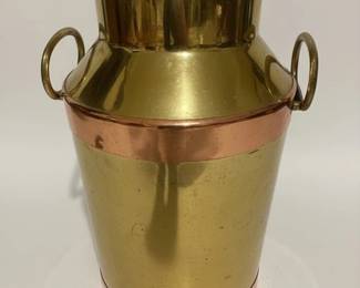 Vintage Brass and Copper Milk Can