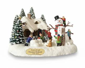 Thomas Kinkade Snowman Scene Figurine