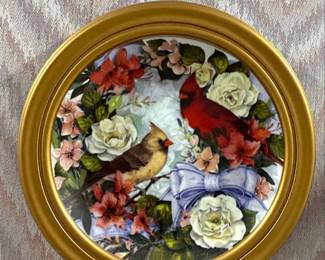 Vintage Cardinal Decorative Plate by Theresa Politowicz