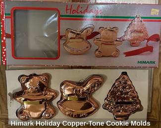 Himark Holiday CopperTone Cookie Molds
