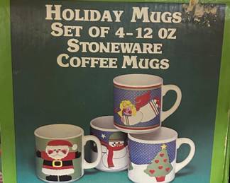 Grant Howard Holiday Mugs Set of Stoneware Coffee Mugs fourth image