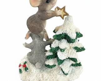 Charming Tails Fitz Floyd Who Put That Tree There Figurine