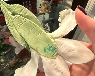 Vintage Capodimonte Porcelain Daffodil Sculpture second image
