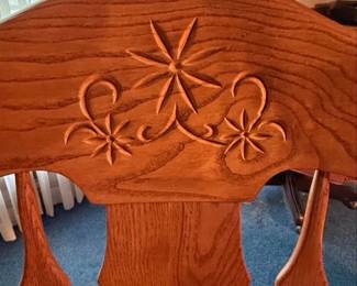 Vintage Oak Sweetheart WindsorStyle Rocking Chair third image