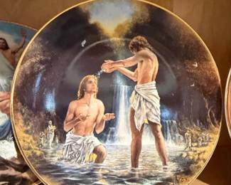 The Baptism of Christ Collector Plate by Yiannis Koutsis