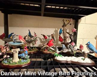 Danbury Mint Vintage Bird Figurines
