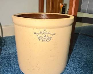 Robinson Ransbottom Gallon Blue Crown Crock