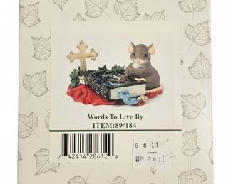 Charming Tails Words To Live By Fitz and Floyd Figurines second image