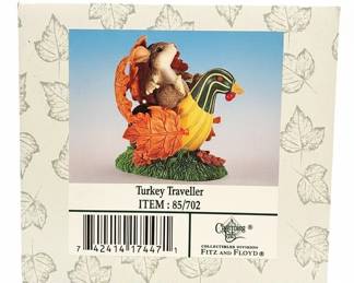 Charming Tails Turkey Traveller Figurine by Fitz and Floyd Item or second image