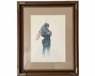 Karl Zembrusky Civil War Soldier Watercolor