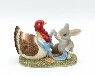 Fitz and Floyd Charming Tails Turkey With Dressing Figurine