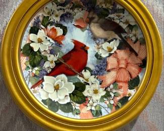 Vintage Franklin Mint Cardinal Plate Early Morning Rain