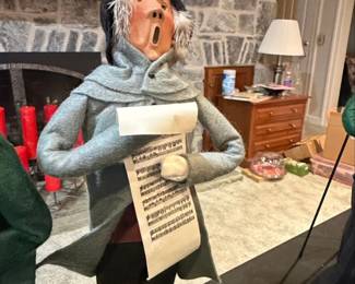 Vintage Byers Choice Caroler Man with Sheet Music