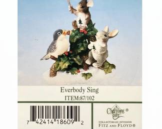 Fitz and Floyd Charming Tails Everbody Sing Figurine second image