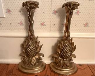 Vintage Brass Pineapple Door Stoppers