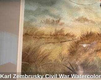 Karl Zembrusky Civil War Watercolor second image