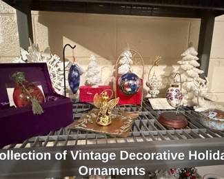 Collection of Vintage Decorative Holiday Ornaments