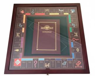 Franklin Mint Monopoly Collectors Edition Deluxe Wood Board Game
