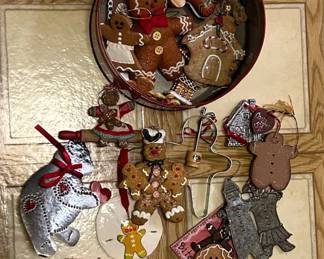 Vintage Gingerbread and Baking Themed Christmas Ornaments second image