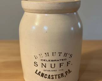 Demuths Celebrated Snuff Crock