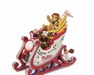 Danbury Mint Philadelphia Phillies Holiday Sleigh Figurine
