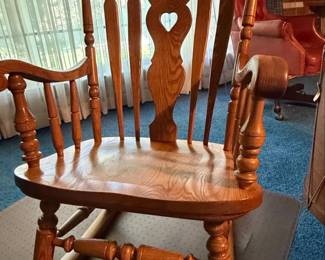 Vintage Oak Sweetheart WindsorStyle Rocking Chair second image