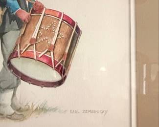 Karl Zembrusky Civil War Drummer Watercolor second image
