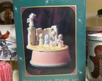Precious Moments Come Let Us Adore Him Musical Nativity Scene third image