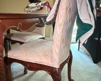 Vintage Mahogany Game Table with Chairs fourth image