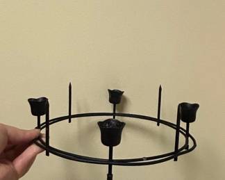 Vintage Wrought Iron Advent Candle Ring with Spikes second image