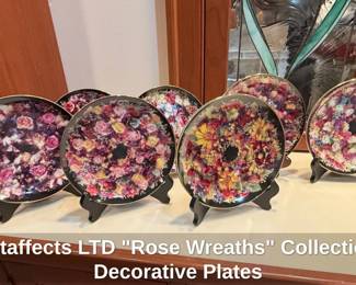 Artaffects LTD Rose Wreaths Collection Decorative Plates