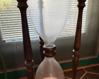 Vintage Blenko Style FloorStanding Hourglass second image