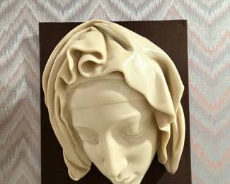 Metropolitan Museum of Art Head of the Virgin Wall Sculpture after Michelangelos Piet