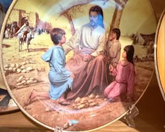 Vintage Decorative Religious Collector Plate Blessing of the Children