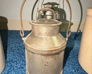 Vintage Galvanized Steel Milk Can Gallon
