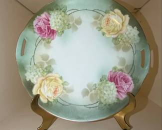 Vintage RS Germany HandPainted Porcelain Cake Plate