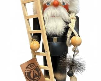 Holzkunst Christian Ulbricht Chimney Sweep Nutcracker with Ladder and Brush