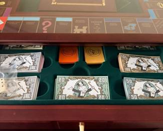 Franklin Mint Monopoly Collectors Edition Deluxe Wood Board Game second image