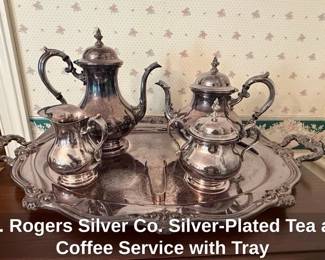 F.B. Rogers Silver Co. SilverPlated Tea and Coffee Service with Tray