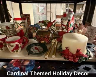 Cardinal Themed Holiday Decor