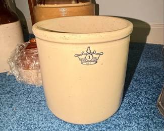 Robinson Ransbottom Gallon Blue Crown Stoneware Crock